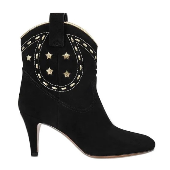 Marc Jacobs Georgia Suede Cowboy Star Bootie Boots - Picture 1 of 16